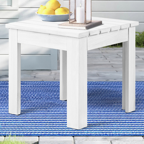 White wood outdoor side table hotsell